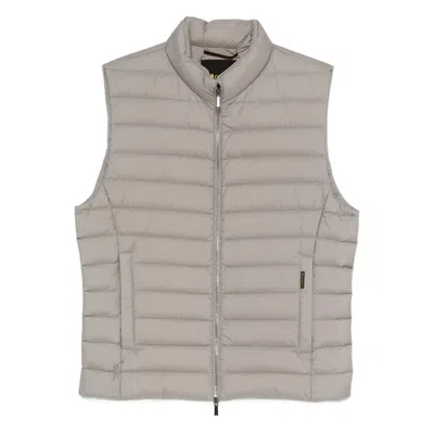 Moorer Outwear Waistcoat In Brown