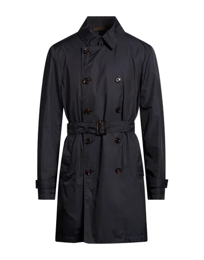 Moorer Overcoat & Trench Coat In Midnight Blue
