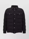 Moorer Overshirt With Quilted Design And Front Pockets In Black