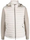 Moorer Padded Bomber Jacket In Nude