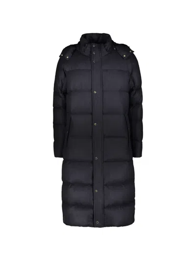 Moorer Padded Cashmere Coat In Blue