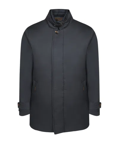 MOORER MOORER PADDED HIGH COLLAR COAT