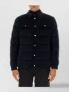 Moorer Overshirt With Quilted Design And Front Pockets In Black