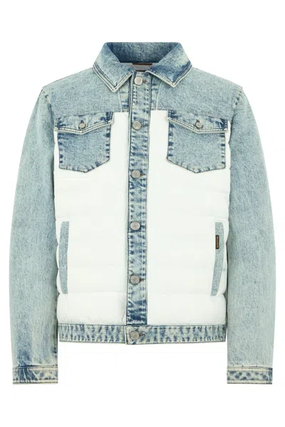 Moorer Padded Denim Jacket In Multi