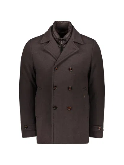 Moorer Padded Double-breasted Coat In Gray