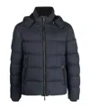 Moorer Short Down Jacket With Hood In Black