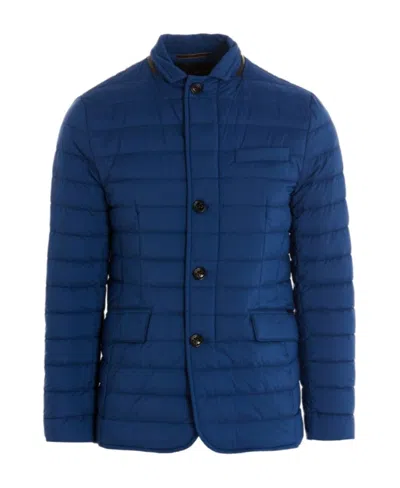 Moorer Padded Down Jacket In Blue