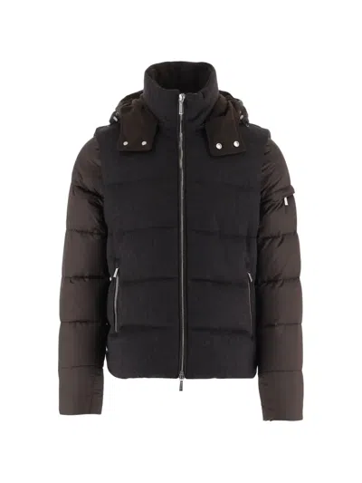Moorer Padded Hooded Jacket In White