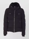 Moorer Padded Hooded Jacket Chest Pockets In Black