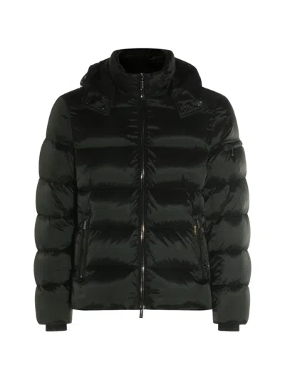 Moorer Padded Hooded Jacket In Black