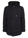 Moorer Double-breasted Hooded Quilted Down Jacket