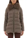 Moorer Padded Jacket "dorado" In Brown