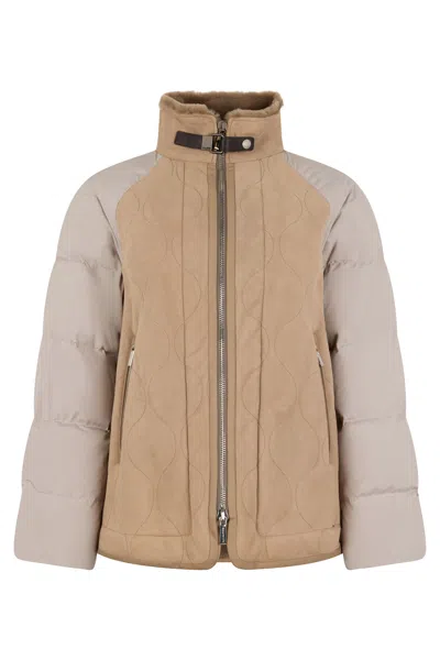 Moorer Padded Jacket For Women In Nude