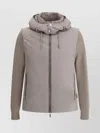 Moorer Padded Jacket With Plush Sleeves And Hood