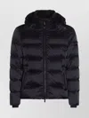 Moorer Hooded Quilted Down Jackets With Side Pockets In Black
