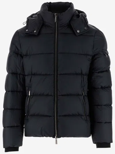 Moorer Padded Nylon Down Jacket In Black
