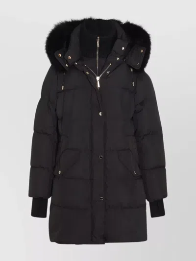 MOORER PADDED PARKA WITH HOOD AND RIBBED CUFFS