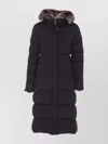 Moorer Padded Quilted Jacket Removable Hood In Black