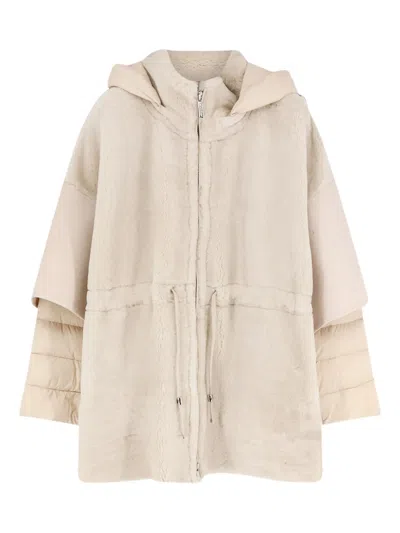 MOORER PADDED-SLEEVE HOODED COAT