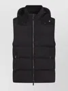 Moorer Padded Sleeveless Hooded Front Pockets Jackets