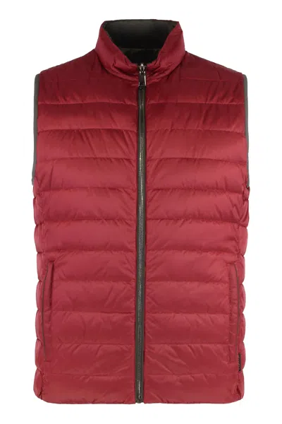 Moorer Padded Vest In Red