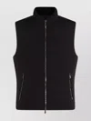 Moorer Padded Vests With High Collar And Side Pockets In Black