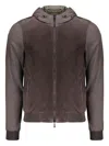 Moorer Panelled Bomber Jacket In Brown