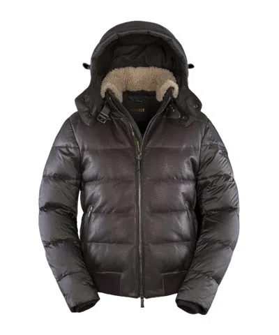 Moorer Panelled Down-padded Jacket In Black