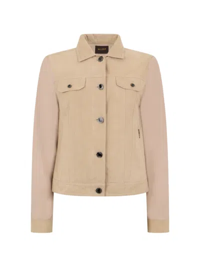 Moorer Panelled Jacket In Brown