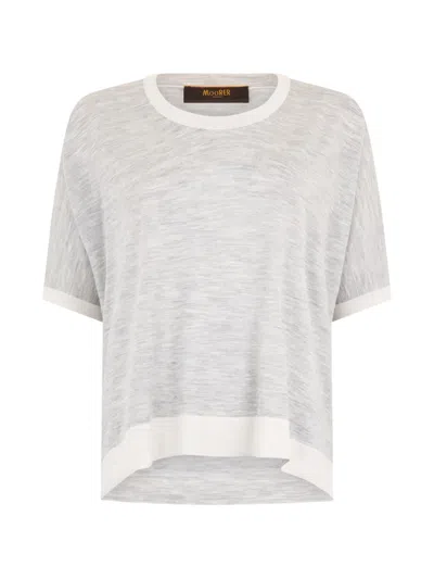 Moorer Panelled Sweater In Gray