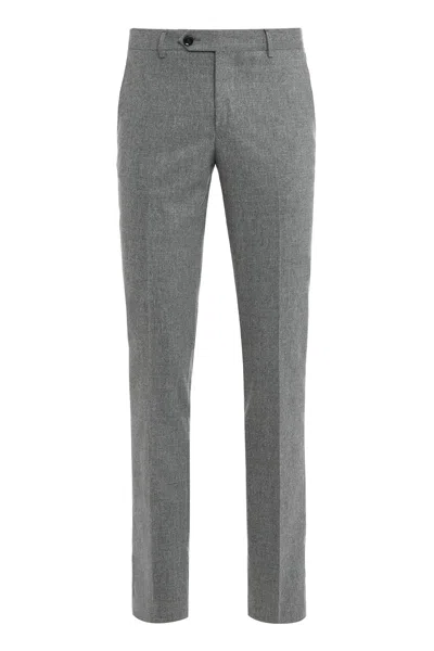Moorer Pants In Blend Cotton In Gray