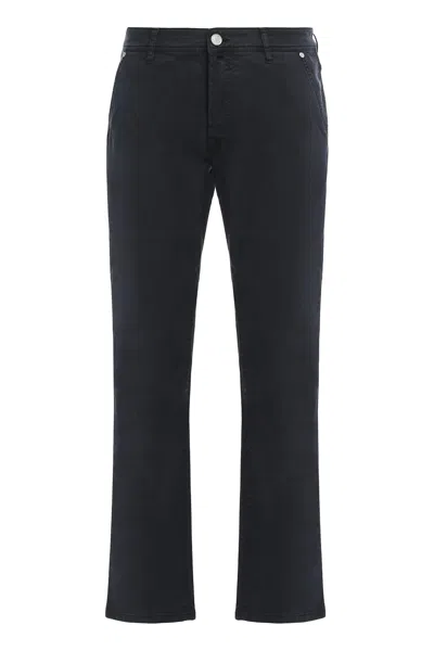 Moorer Pants In Cotton Blend In Black
