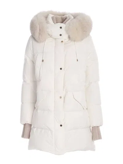 Moorer Parka Down Jacket In Neutral