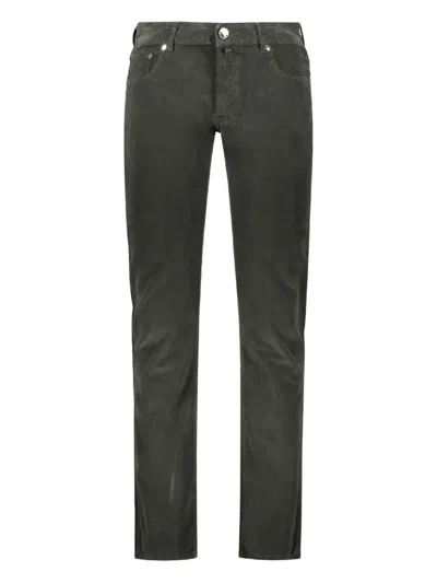 Moorer Pavel Five-pocket Trousers In Black
