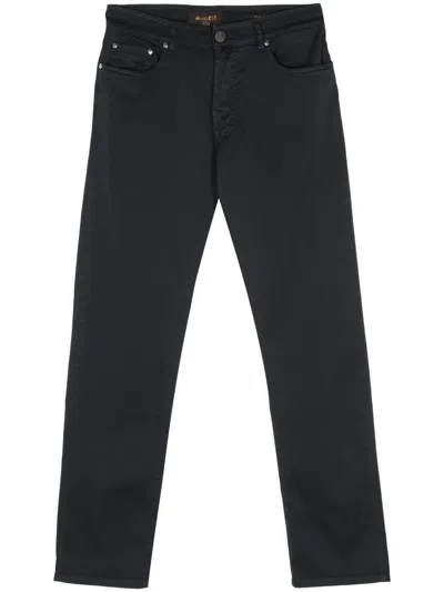 Moorer Pavel Tapered Trousers In Blue