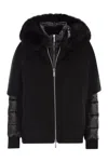 Moorer Pegaso - Down Jacket With Detachable Hood In Black