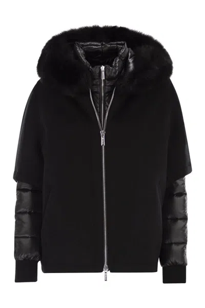 MOORER MOORER PEGASO - DOWN JACKET WITH DETACHABLE HOOD