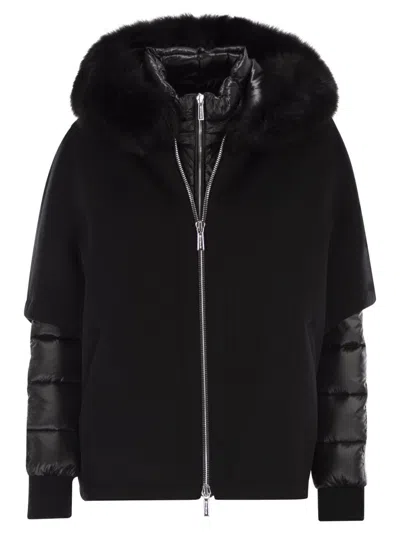MOORER PEGASO - DOWN JACKET WITH DETACHABLE HOOD