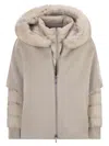 Moorer Pegaso Hooded Jacket In Gray
