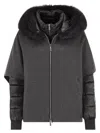 Moorer Pegaso - Down Jacket With Detachable Hood In Gray