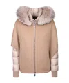 Moorer Wool And Cashmere Jacket In Nude