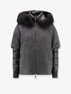 Moorer Pegaso-cwr Sleeveless Wool And Cashmere Coat In Gray