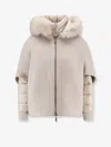 Moorer Pegaso-cwr Sleeveless Wool And Cashmere Coat In Neutral