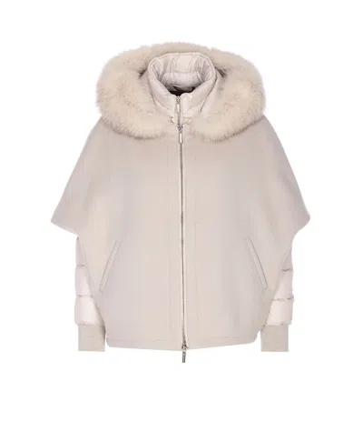 Moorer Pegaso Down Jacket In Neutral