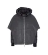 Moorer Hooded Down Jacket Featuring Quilted Sleeves In Blue