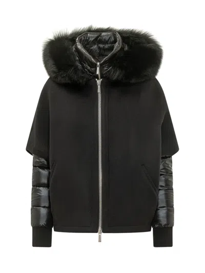 Moorer Pegasus Cwr Down Jacket In Black