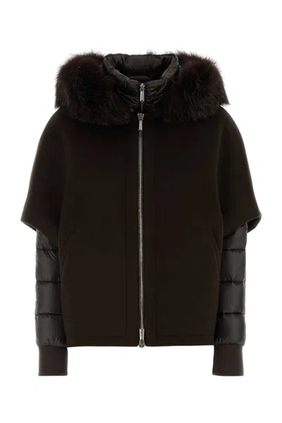 Moorer Pegasus Down Jacket With Wool-cashmere Exterior In Brown