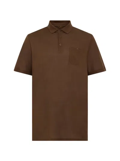 Moorer Peschici Polo Shirt In Brown