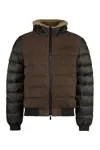Moorer Peter Hooded Down Jacket In Brown