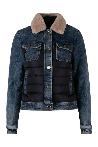 MOORER PETUNIA PADDED DENIM JACKET